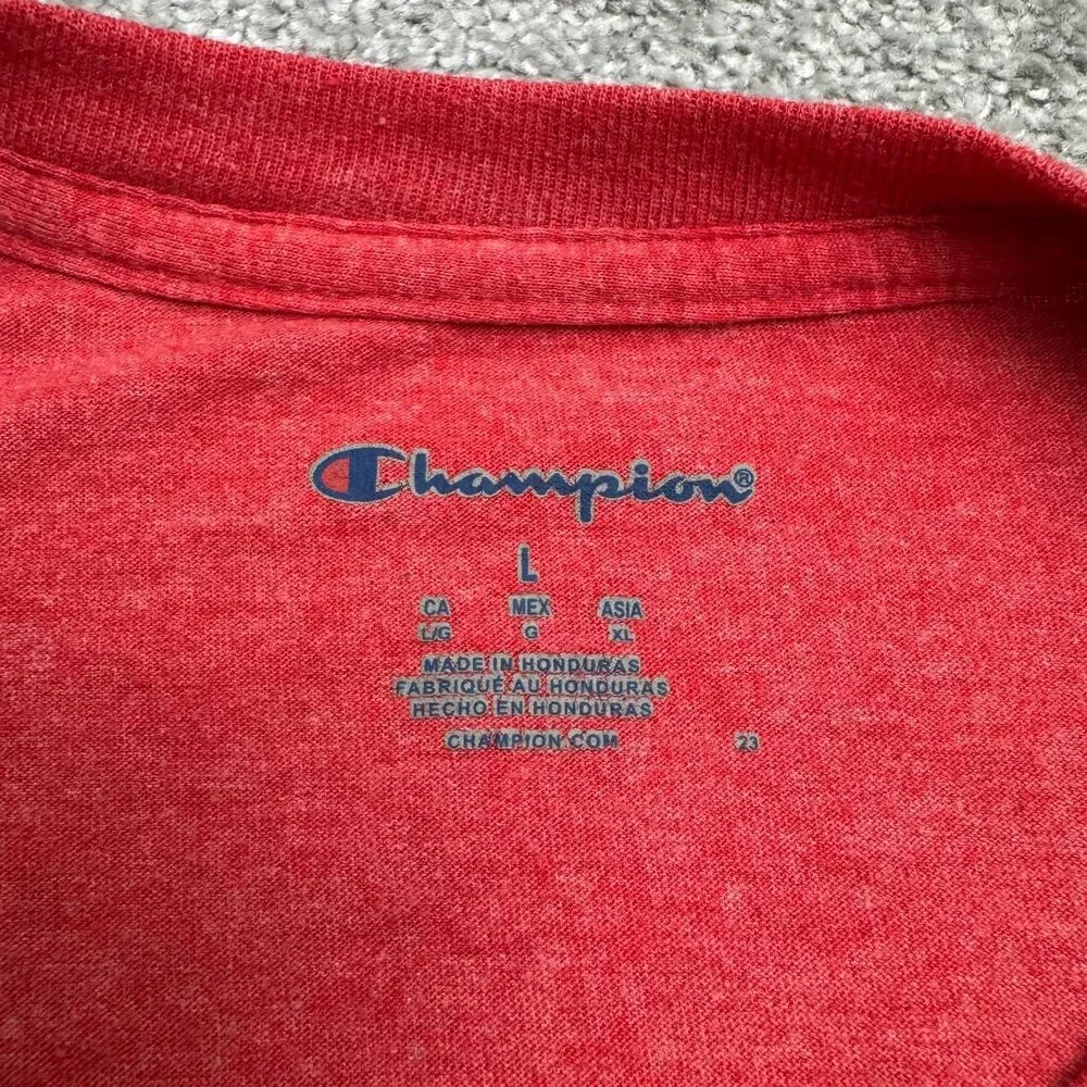 Champion Detroit Red Wings NHL Hockey Graphic T-Shirt Mens Large Red Crew Tee - Picture 3 of 11
